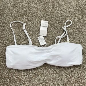 White bikini top - bandeau style